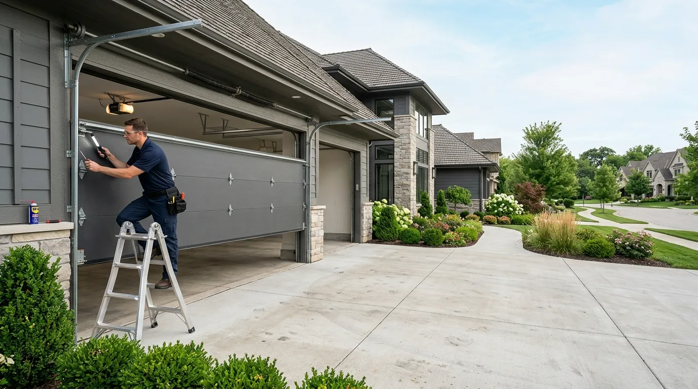 Fixing Garage Doors in The Pinery's 1990s Homes in Aurora