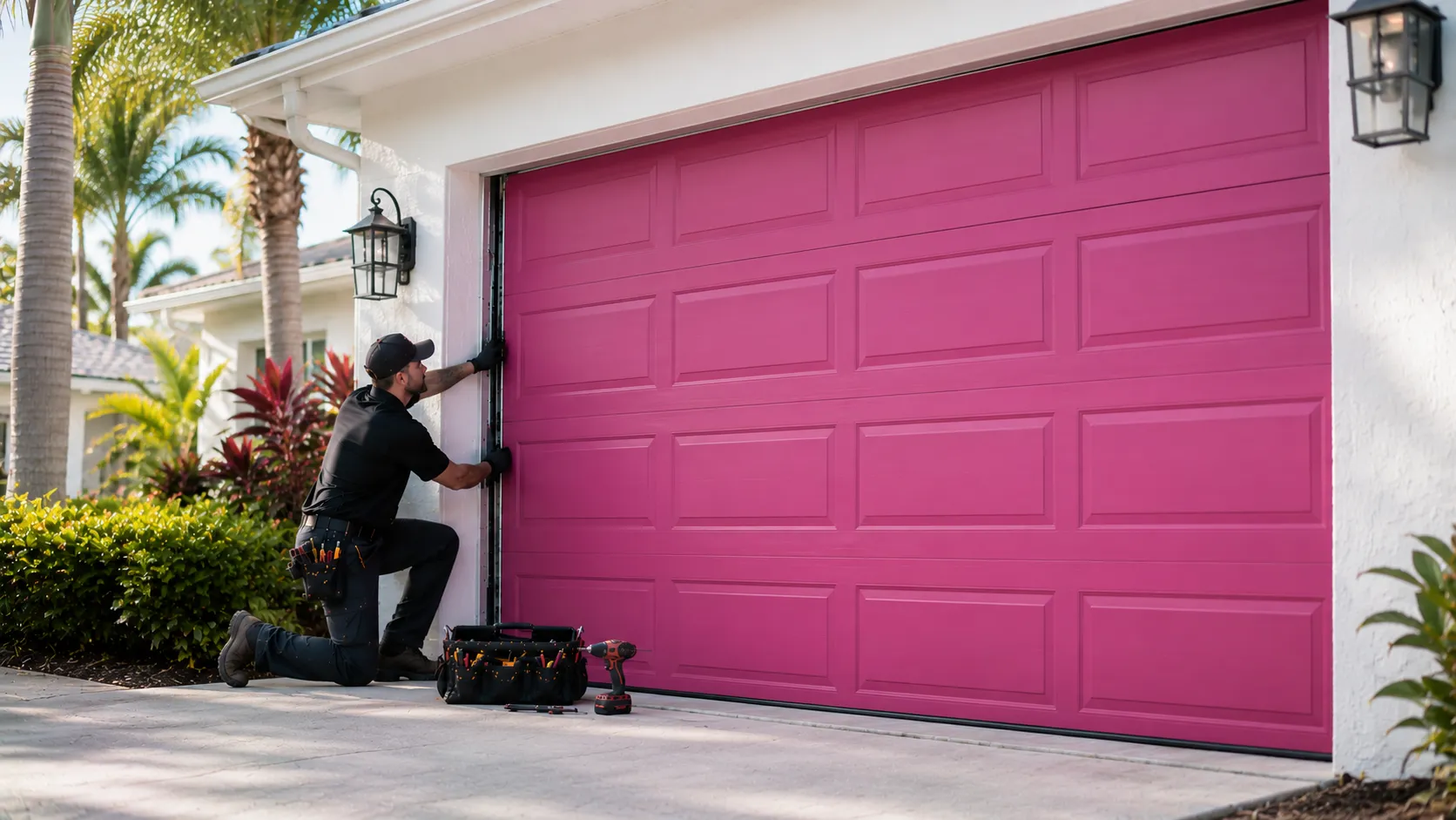 Garage door work on a home in Aurora